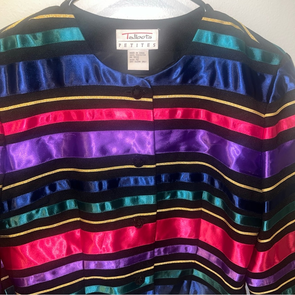 Talbots Multicolor Striped Blazer - Picture 2 of 6